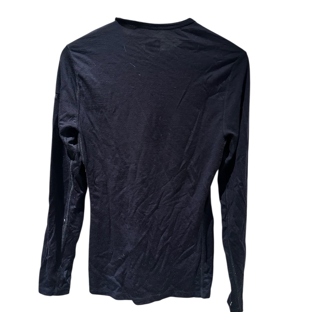 Icebreaker Men's Merino 200 Oasis Long Sleeve Crew Top Navy Blue Size Small - Picture 2 of 3